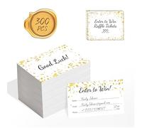 300 PCS Raffle Tickets, Enter to Luck Entry Form Cards with Space for Name, Email Address, Phone Number for Contest, Raffles, Ballot Box, 50/50, Auction (3.5” x 2”)