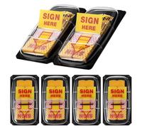 300 Pcs Sign Here Tabs Signature Stickers, Sign Here Sticky Notes Arrow Tabs, Page Markers Notary Supplies, Sign Here Stickers for Office School Notebook Note Book Post it Notes