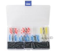 300 Pcs Solder Seal Wire Connectors,Waterproof Heat Shrink Connectors 26-10 AWG Solder Sleeves Marine Grade Insulated Electrical Wire Terminals Kits Splice Connector Butt Splice for Wiring