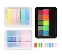 300 PCS Sticky Tabs, Transparent Colored Sticky Notes Flags Pastel Book Tabs with Base Box, Writable and Re-positioned Translucent Tabs for School and Office Reading, Annotating, Classify, Notebook
