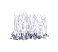 300 Pcs Tea Light Candle Wicks Pre Waxed Cotton Candle Wick Soy Paraffin Wax Wick Scented Candle Lighting Wicks Tealight Candle Making Supplies with Metal Tabs 6cm