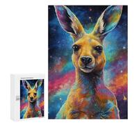300 PCS Teenager Puzzles Colorful Kangaroo Galaxy Art Print Jigsaw Puzzles for Teenagers Difficult Hard Every Piece Is Unique - Birthday Present, Gifts, 300 PCS