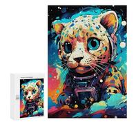 300 PCS Teenager Puzzles Space Leopard Adventure Jigsaw Puzzles for Teenagers Difficult Hard Every Piece Is Unique - Birthday Present, Gifts, 300 PCS