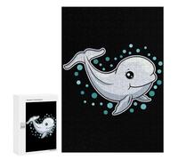 300 PCS Teenagers Pieces Jigsaw Puzzle Baby Beluga Whale Gift Teenagers Puzzles Toy Wall Decor Presents for Women Gifts for Friends And Family 300 PCS