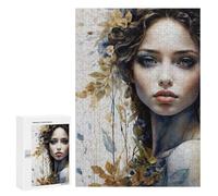300 PCS Teenagers Pieces Jigsaw Puzzle Beautiful Autumn Goddess Teenagers Puzzles Toy Wall Decor Presents for Women Gifts for Friends And Family 300 PCS