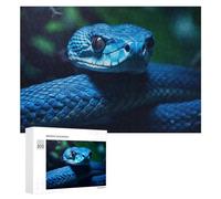 300 PCS Teenagers Pieces Jigsaw Puzzle Blue Serpent in Shadows Puzzle for Adults Toy Wall Decor Perfect Decoration Challenging To Complete 300 PCS