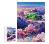 300 PCS Teenagers Pieces Jigsaw Puzzle Island in The Sky Puzzle for Adults Toy Wall Decor Perfect Decoration Challenging To Complete 300 PCS
