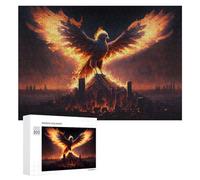 300 PCS Teenagers Pieces Jigsaw Puzzle Phoenix Rising A Fiery Awakening -1 Puzzle for Adults Toy Wall Decor Perfect Decoration Challenging To Complete 300 PCS