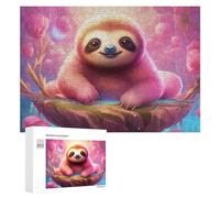 300 PCS Teenagers Pieces Jigsaw Puzzle Rainbow Sloth Paradise Puzzle for Adults Toy Wall Decor Perfect Decoration Challenging To Complete 300 PCS