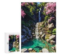 300 PCS Teenagers Pieces Jigsaw Puzzle Serene Waterfall Garden Puzzle for Adults Toy Wall Decor Perfect Decoration Challenging To Complete 300 PCS