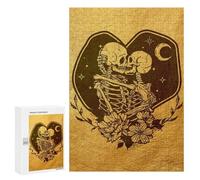 300 PCS Teenagers Pieces Jigsaw Puzzle Skeleton Lovers Teenagers Puzzles Toy Wall Decor Presents for Women Gifts for Friends And Family 300 PCS