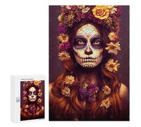 300 PCS Teenagers Puzzles 28 Sugar Scull Adult Jigsaw Relax Games Difficult Hard Unique Gifts for Birthday And Christmas 300 PCS