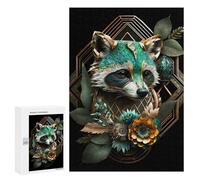 300 PCS Teenagers Puzzles Amazing Raccoon Adult Jigsaw Puzzle Hands-on Game Difficult Challenge for Is Ideal As A Gift 300 PCS