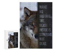 300 PCS Teenagers Puzzles Beast Inside Is Sleeping Jigsaws for Adults Puzzle Difficult Hard Challenging To Complete Challenging Game Toys 300 PCS