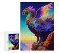 300 PCS Teenagers Puzzles Colorful Mythical Bird Artwork Jigsaws for Adults Puzzle Difficult Hard Challenging To Complete Challenging Game Toys 300 PCS