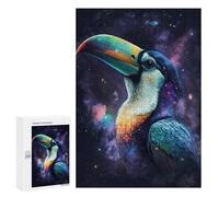 300 PCS Teenagers Puzzles Colorful Toucan Galaxy Art Print Jigsaw for Teenagerss Improve Memory Every Piece Is Unique - Unique Birthday And Gifts 300 PCS