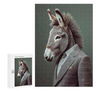 300 PCS Teenagers Puzzles Donkey Portrait Jigsaws for Adults Puzzle Difficult Hard Challenging To Complete Challenging Game Toys 300 PCS