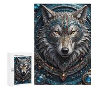 300 PCS Teenagers Puzzles Emerald King Wolf Adult Jigsaw Puzzle Hands-on Game Difficult Challenge for Is Ideal As A Gift 300 PCS