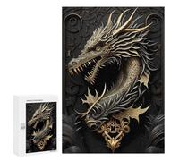 300 PCS Teenagers Puzzles Emperor Dragon Art Deco Adult Jigsaw Puzzle Hands-on Game Difficult Challenge for Is Ideal As A Gift 300 PCS