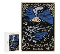 300 PCS Teenagers Puzzles Etna, Sicily Volcanic Landscape Art Jigsaw for Teenagerss Improve Memory Every Piece Is Unique - Unique Birthday And Gifts 300 PCS