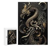 300 PCS Teenagers Puzzles Flying Dragon Art Deco Adult Jigsaw Puzzle Hands-on Game Difficult Challenge for Is Ideal As A Gift 300 PCS