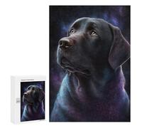 300 PCS Teenagers Puzzles Galactic Labrador Portrait -5 Jigsaw for Teenagerss Improve Memory Every Piece Is Unique - Unique Birthday And Gifts 300 PCS
