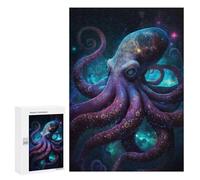 300 PCS Teenagers Puzzles Galactic Octopus Art Print-6 Jigsaw for Teenagerss Improve Memory Every Piece Is Unique - Unique Birthday And Gifts 300 PCS