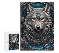 300 PCS Teenagers Puzzles Galactic Shaman Wolf Jigsaw for Teenagerss Improve Memory Every Piece Is Unique - Unique Birthday And Gifts 300 PCS