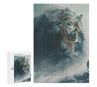 300 PCS Teenagers Puzzles Giant Tiger in Snowy Landscape Adult Jigsaw Puzzle Hands-on Game Difficult Challenge for Is Ideal As A Gift 300 PCS