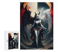 300 PCS Teenagers Puzzles Gothic Angel And Devil Jigsaws for Adults Puzzle Difficult Hard Challenging To Complete Challenging Game Toys 300 PCS