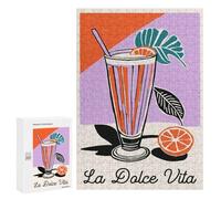 300 PCS Teenagers Puzzles La Dolce Vita Purple Adult Jigsaw Puzzle Hands-on Game Difficult Challenge for Is Ideal As A Gift 300 PCS