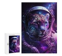 300 PCS Teenagers Puzzles Leopard Astronaut Space Suit Adult Jigsaw Puzzle Hands-on Game Difficult Challenge for Is Ideal As A Gift 300 PCS