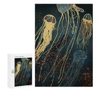 300 PCS Teenagers Puzzles Metallic Jellyfish Adult Jigsaw Puzzle Hands-on Game Difficult Challenge for Is Ideal As A Gift 300 PCS