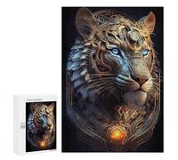300 PCS Teenagers Puzzles Mystical Cosmic Tiger Jigsaw for Teenagerss Improve Memory Every Piece Is Unique - Unique Birthday And Gifts 300 PCS