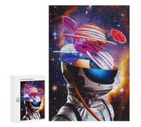 300 PCS Teenagers Puzzles Planetary Astronaut Helmet -1 Adult Jigsaw Relax Games Difficult Hard Unique Gifts for Birthday And Christmas 300 PCS
