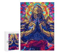 300 PCS Teenagers Puzzles Praying Samurai Adult Jigsaw Puzzle Hands-on Game Difficult Challenge for Is Ideal As A Gift 300 PCS