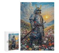 300 PCS Teenagers Puzzles Samurai in Flower Field Jigsaw for Teenagerss Improve Memory Every Piece Is Unique - Unique Birthday And Gifts 300 PCS