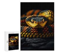 300 PCS Teenagers Puzzles Snake Gold And Black Adult Jigsaw Puzzle Hands-on Game Difficult Challenge for Is Ideal As A Gift 300 PCS
