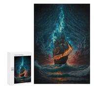 300 PCS Teenagers Puzzles Stormy Sails Through Clouds Adult Jigsaw Relax Games Difficult Hard Unique Gifts for Birthday And Christmas 300 PCS