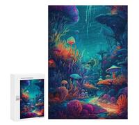 300 PCS Teenagers Puzzles Underwater Mushroom Paradise -1 Adult Jigsaw Relax Games Difficult Hard Unique Gifts for Birthday And Christmas 300 PCS