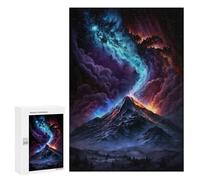 300 PCS Teenagers Puzzles Volcanic Aurora Sky Jigsaw for Teenagerss Improve Memory Every Piece Is Unique - Unique Birthday And Gifts 300 PCS