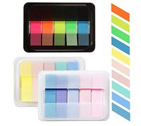 300 Pcs Transparent Sticky Tabs, Colored Page Markers, Book Annotation Page Markers, Sticky Book Tabs Note Flags for Notebook, Classify Files, Books, School, Office (15 Colors)