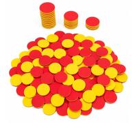 300 Pcs Two Colour Plastic Counters, Red and Yellow, Math Manipulatives with Storage Box