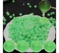 300 Pcs Wax Seal Beads, Luminous Green Sealing Wax Beads, Refilling Octagon WaxSealingBeads for WaxStamp Sealing, Perfect for Wedding Invitations, Christmas Cards, Envelopes (Luminous Green)