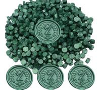 300 Pcs Wax Seal Beads, Sealing Wax Beads, Refilling Octagon Wax Sealing Beads for Wax Stamp Sealing, Perfect for Wedding Invitations, Christmas Cards, Envelopes, Letter Sealing (Pine Green)