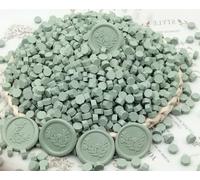300 Pcs Wax Seal Beads, Sealing Wax Beads, Refilling Octagon Wax Sealing Beads for Wax Stamp Sealing, Perfect for Wedding Invitations, Christmas Cards, Envelopes, Letter Sealing (Sage Green)
