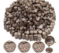 300 Pcs Wax Seal Beads, Sealing Wax Beads, Refilling Octagon Wax Sealing Beads for Wax Stamp Sealing, Perfect for Wedding Invitations, Christmas Cards, Envelopes, Letter Sealing (Copper)