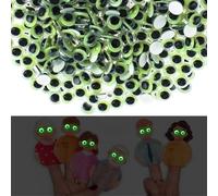 300 Pcs Wiggle Googly Eyes Glow in The Dark Stickers Googly Eyes Self Adhesive Craft Eyes for DIY Crafts Projects School Halloween Christmas Craft Supplies(8mm/0.31inch)