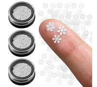 300 Pcs Winter Mini Snowflakes for Crafts, DIY Little Snowflake Charms, Mini Metal Snowflakes Ornaments for Crafts Tiny Small Snowflakes for Crafts, Snowflake Stickers Supplies for Decorations