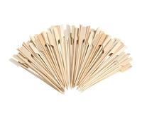 300 Pcs Wooden Skewers for Kebabs 9 cm, Fruit Kebab Sticks for Children, Compact and Portable Ideal for BBQ Party Sandwiches and Burgers, Suitable for Home Barbecue and Outdoor Picnic